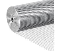VEVOR Grillage Soudé Galvanisé Rouleau Maille Carrée 6,35 mm 1,22 x 15,24 m | Pour Clôture Jardin, Enclos à Poules, Cages à Lapin, Protection Plantes, Diam. Fil Métallique 0,53 mm, Galvanisation à Chaud