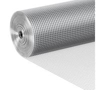 VEVOR Grillage Soudé Galvanisé Rouleau Maille Carrée 6,35 mm 1,22 x 30,48 m pour Clôture Jardin, Enclos à Poules, Cages à Lapin, Protection Plantes, Diam. Fil Métallique 0,53 mm, Galvanisation à Chaud