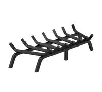 VEVOR Grille à bûches de cheminée, 762 mm avec 6 pieds de support, barres en acier massif revêtement en poudre 19 mm, support de combustion de bois de chauffage pour cheminée intérieure et extérieure