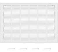 VEVOR Grille de Retour d'Air pour Ouverture de Conduit 75,5x50,5 cm, Grille de Ventilation de Retour d'Air Murale, en Acier Revêtement en Poudre, pour Amélioration de la Ventilation, Filtre Non Inclus