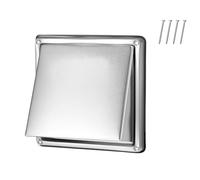 VEVOR Grille d'Aération Murale, 145 mm, Grille de Ventilation en Acier Inoxydable, avec Écran de Protection, pour Murs, Salle de Bain, Garage, Cuisine, Sous-sol, Sèche-linge, Climatisation, Argenté