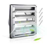 VEVOR Grille d'Aération Murale Ventilation à Persiennes Acier Inoxydable 97 mm