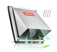 VEVOR Grille d'Aération Murale de Ventilation en Acier Inoxydable 97 mm Argenté