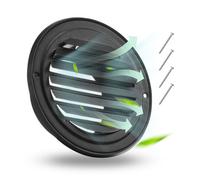 VEVOR Grille d'Aération Murale Ventilation à Persiennes Acier Inox 97 mm 2 PCS