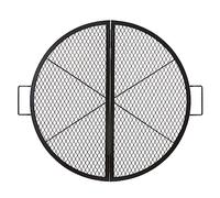 VEVOR Grille de Cuisson 91 cm de Diamètre Grille de Barbecue Ronde Pliable et Portable en Acier Capacité de Charge 20 kg Matériel Ustensile pour Foyer Braséro BBQ Grillade Pique-Nique Camping Jardin