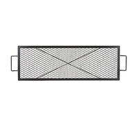 VEVOR Grille de Cuisson Rectangulaire 111x38 cm Grille de Barbecue en Acier Capacité de Charge de 20 kg Matériel Ustensile avec Marque en X pour Foyer Braséro BBQ Grillade Pique-Nique Camping Jardin