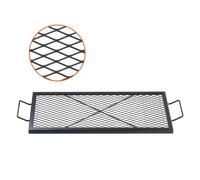 VEVOR Grille de Cuisson Rectangulaire 81x38 cm Grille de Barbecue en Acier Capacité de Charge de 20 kg Matériel Ustensile avec Marque en X pour Foyer Braséro BBQ Grillade Pique-Nique Camping Jardin