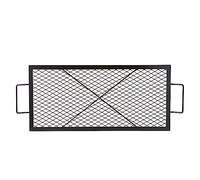 VEVOR Grille de Cuisson Rectangulaire 81x38 cm Grille de Barbecue en Acier Capacité de Charge de 20 kg Matériel Ustensile avec Marque en X pour Foyer Braséro BBQ Grillade Pique-Nique Camping Jardin