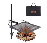 VEVOR Grille de Feu de Camp Pivotante Gril de Barbecue Acier Réglable Randonnée