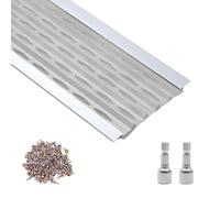 VEVOR Grille de Gouttière 127 mm, Protège-gouttière en Alliage d'Aluminium avec Micro-maille en Inox, 30,48 m au Total, Protection contre Feuilles, Débris et Aiguilles de Pin, Vis Incluses, Lot de 20