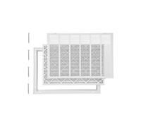 VEVOR Grille de Retour d'Air avec Filtre pour Ouverture de Conduit 75,5 x 50,5 cm, Grille de Ventilation de Retour d'Air Murale, en Acier Revêtement en Poudre, pour Amélioration de la Ventilation