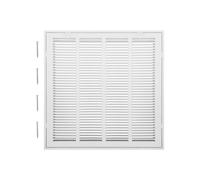 VEVOR Grille de Retour d'Air pour Ouverture de Conduit 50,5x50,5 cm, Grille de Ventilation de Retour d'Air Murale, en Acier Revêtement en Poudre, pour Amélioration de la Ventilation, Filtre Non Inclus