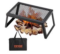 VEVOR Grille Pliante Gril de Feu de Camp Portable en Acier 458x305x205 mm BBQ