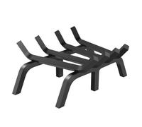 VEVOR Grille Porte Bûches de Cheminée 46 cm Support Bois en Acier Enduit Poudre