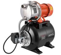 VEVOR Groupe de Surpression 1176 W Pompe avec Réservoir de Pression 19 L pour Puits Peu Profonds Arrosage Jardin Pelouse, Tête Pompe Acier Inox, 6000 L/h, avec Surpresseur Auto, Pressostat 1,4-2,8 bar