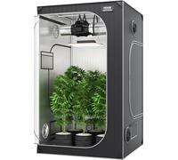 VEVOR Growbox 120x120x200cm Tente de culture d'intérieur, étagère de porte fenêtre hydroponique