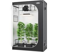 VEVOR Growbox 122 x 61 x 183 cm Serre avec cadre en acier de 22 mm et toile Oxford 2000D Growtent Capacité de charge de 60 kg Armoire de culture Adaptée à une lumière de croissance de 150 W Tente de c