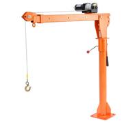 VEVOR Grue de levage électrique pour camionnettes, 499 kg, grue montée sur attelage avec treuil électrique de 1587 kg, en acier, pivotante à 360°, pour levage de marchandise dans construction, usine