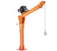 VEVOR Grue de levage électrique pour camionnettes, 998 kg, grue montée sur attelage avec treuil électrique de 2722 kg, en acier, pivotante à 360°, pour levage de marchandise dans construction, usine