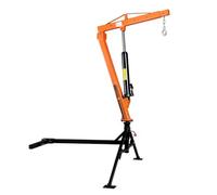 VEVOR Grue de Levage pour Pick-up et Camionnette 680 kg, Montée sur Attelage, Grue Manuelle avec Cric Hydraulique 12 t, pour Machines, Bois et Équipements, Flèche Télescopique Pivotante 360°, Pliable
