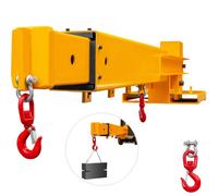 VEVOR Grue mobile pour chariot élévateur, capacité 3 T, fixation de grue de chariot élévateur à 2 crochets, palan de levage de chariot élévateur avec flèche, équipement de manutention de remorquage