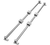 VEVOR Guide coulissant linéaire SFC16 pour tiroirs 2 pièces, longueur 1000 mm, 4 roulements SFC16, rail de guidage 2 pièces pour tiroir mobile en acier au carbone, charge statique 1180N
