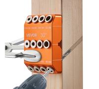 VEVOR Guide de Perçage à Angle de 30/45/90°, Gabarit de Perçage de Précision Portable, 4 Tailles, en Alliage d'Aluminium, Aide au Perçage de Trous Inclinés ou Horizontaux, pour Menuiserie, Orange