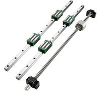 VEVOR Guide linéaire HGR 20-1700mm Rail linéaire avec 4PCS bloc coulissant Vis à billes Rail de guidage pour imprimante 3D CNC machine