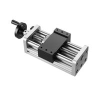 VEVOR Guide Linéaire Vis à Billes Course 100 mm Guidage Linéaire à Vis à Billes pour Commande Numérique Axes XYZ Routeur CNC, Double Axe Optique, Précision C7, Bloc Coulissant Roulement, Volant Manuel