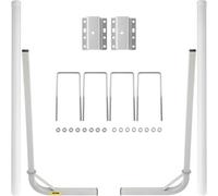 VEVOR Guides de Remorques de Bateaux 152x46 cm, Une Paire de Guide de Mise à l’Eau en Acier, avec Couvercles de Tubes en PVC et Accessoires, pour Jet-Ski Bateau Pêche Voilier Dériveur Bateau Gonflable