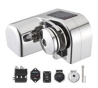 VEVOR Guindeau Électrique, 12 V CC, Guindeau Ancre de Bateau 7-9 m, Traction Maximale 260 kg, 600 W, Compatible avec Chaîne 6,35 mm ou Corde Nylon 14 et 16 mm, Construction en Acier Inoxydable 316