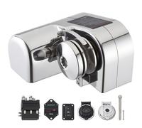 VEVOR Guindeau Électrique, 12 V CC, Guindeau Ancre de Bateau 7-9 m, Traction Maximale 260 kg, 600 W, Compatible avec Chaîne 6,35 mm ou Corde Nylon 14 et 16 mm, Construction en Acier Inoxydable 316