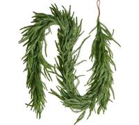 VEVOR Guirlande de Noël, 1828 mm, guirlande réaliste en pin de Norfolk, guirlande de sapin, guirlande verte artificielle, décoration de Noël en intérieur & extérieur sur table, manteau de cheminée & c