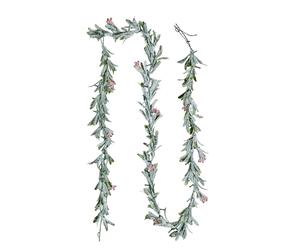 VEVOR Guirlande de Noël, 2,7 m, Guirlande de Feuilles d'Olivier Artificiel Lumineuse, Décoration de Noël Verte, avec Baies Rouges, pour Manteau de Cheminées, Cheminées, à Suspendre, à Poser, Couronnes