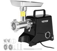 VEVOR Hachoir à Viande 575 W Hachoir Électrique Multifonctionnel 190 kg/h 2 Lames 2 Plaques de Broyage Poussoir à Saucisses en Alu et Inox Alimentaire pour Hacher Rapidement Viande Oignon Ail Herbe