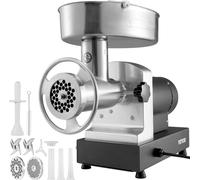 VEVOR Hachoir à viande électrique Acier inoxydable 1100W 450kg/h Remplisseur de saucisses Viande hachée