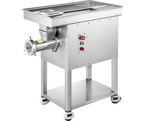 VEVOR Hachoir à Viande Électrique Capacité 10 kg/min, Broyeur de Viande avec Lame et Plaque de Broyage, Poussoir à Saucisse en Acier Inoxydable, Facile à Nettoyer, pour Cuisine Restaurant Boucherie