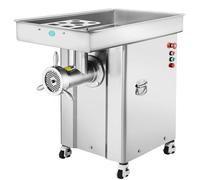 VEVOR Hachoir à Viande Électrique Capacité 16,7 kg/min, Broyeur de Viande avec Lame et Plaque de Broyage, Poussoir à Saucisse en Acier Inoxydable, Facile à Nettoyer, pour Cuisine Restaurant Boucherie