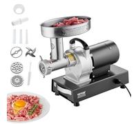 VEVOR Hachoir à Viande Électrique Capacité 2,7 kg/min, Hachoir Électrique Commercial de Comptoir, Poussoir à Saucisses en Acier Inoxydable, avec Lame et Plaque de Broyage, pour Cuisine et Restaurant