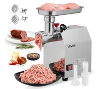 VEVOR Hachoir à viande électrique, capacité de 2,04 kg/min, poussoir à saucisses industriel de comptoir avec lame, plaque de broyage, hachoir commercial en acier inoxydable pour cuisine et restaurant