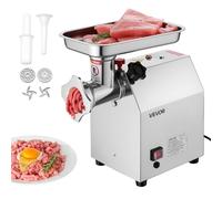 VEVOR Hachoir à viande électrique, capacité de 2,49 kg/min, poussoir à saucisses industriel de comptoir avec lame, plaque de broyage, hachoir commercial en acier inoxydable pour cuisine et restaurant
