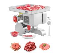 VEVOR Hachoir à Viande Électrique Trancheuse et Poussoir à Saucisse 5 kg/min