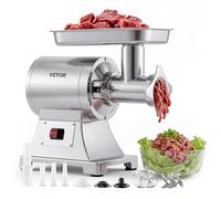 VEVOR Hachoir à Viande Électrique Professionnel, Machine à Hacher la Viande 4,2 kg/min, pour Steak Haché Tartare Farce Saucisses Boucherie Restaurant, 750 W, avec 2 Plaques 3 Entonnoirs et Kit à Kébbé