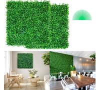VEVOR Haie artificielle, 25,4 x 25,4 cm, 12 pièces, tapis de haie en buis, fond en gazon artificiel, haie pare-vue, protégée contre les UV, pour clôture de jardin à l'intérieur et à l'extérieur, arriè