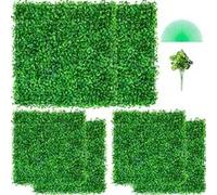 Haie Artificielle Panneaux Muraux De Buis Solide Décoration Murale 6PCS 50.8x50.8cm