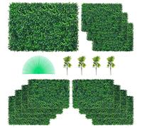 VEVOR Haie Artificielle Panneaux Muraux de Haie de Buis UV 12pcs 60x40 cm Décor