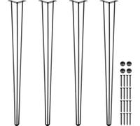 VEVOR Hairpin Legs Pieds de table Pieds en épingle à cheveux 4 pièces 91,5 cm Acier au carbone