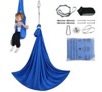 VEVOR Hamac de Yoga Aérien 2,8x1,6 m Kit Balançoire de Yoga Inversion Danse Bleu