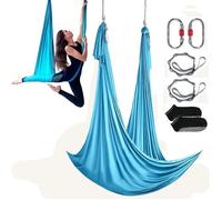 Vevor Hamac De Yoga Aerien 5x2,8 M Kit Balancoire De Yoga Inversion Danse Aerienne En Nylon 100 Gm2 Charge 1000 Kg Vol Anti-Gravite Multicolore