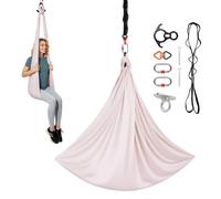 VEVOR Hamac de Yoga Aérien Capacité de Charge 136 kg, Kit Balançoire de Yoga Inversion Danse Aérienne, Hamac en Nylon Rose avec Sac de Rangement Zippé, pour Fitness Musculation Pilates Gym Maison